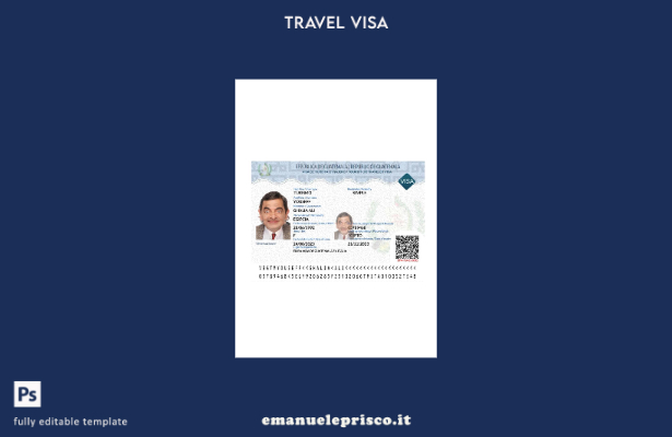modello di visto turistico o viaggiatore del Guatemala in stile verificato